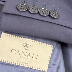 Canali 1934 Suit Men EU 48R US 38R 32 x 31Navy Blue Wool 2 Piece Blazer Pants